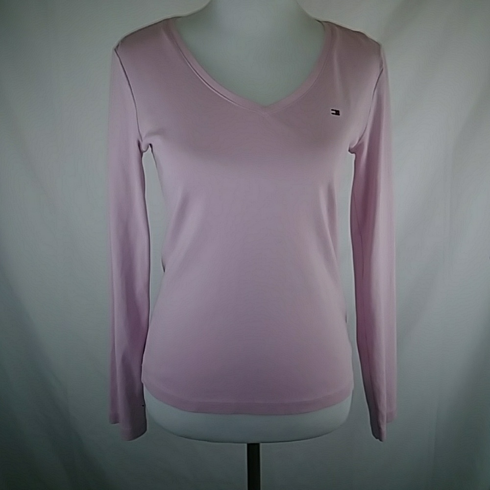 Tommy Hilfiger Women's  V-neck longsleeve T-shirt